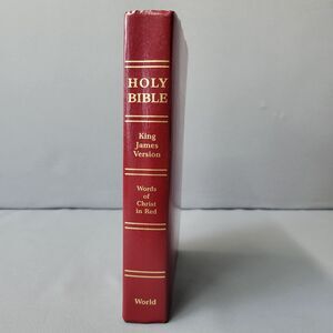 The Holy Bible KJV Old & New Testament Book Red 1989 Words Of Christ In Red